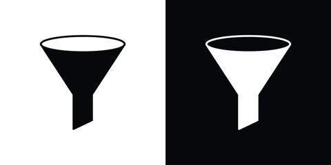 Filter icon collection flat style - stock vector.