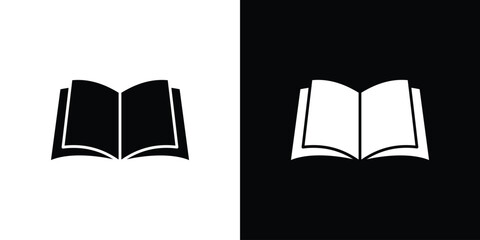 Book open icon collection flat style - stock vector.