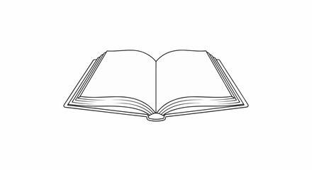 Vector Illustration Open Book Icon for Education and Reading