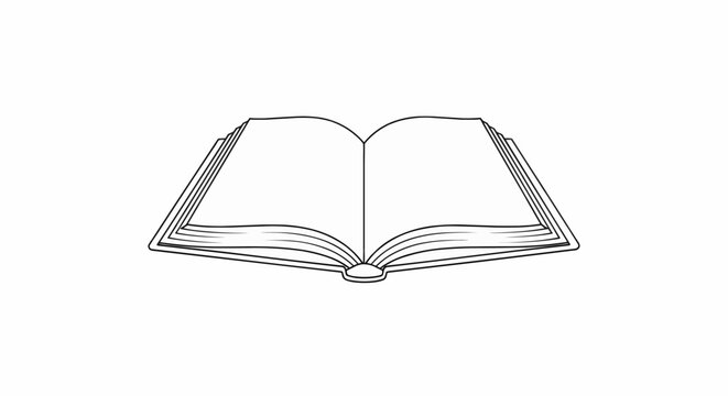 Vector Illustration Open Book Icon for Education and Reading