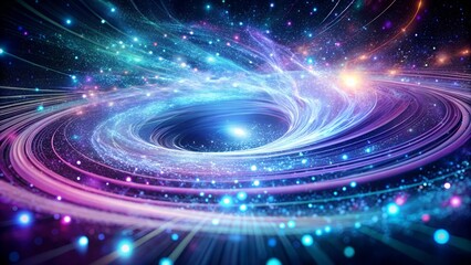 Obraz premium Abstract Cosmic Vortex Nebula Space Galaxy Swirling Energy