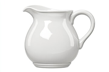 White ceramic creamer pitcher