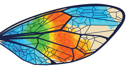 Vibrant Insect Wing A Colorful Illustration