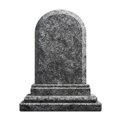 Blank Granite Tombstone Isolated Monument