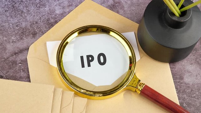 RSS Aircraft Animation through a magnifying glass on a note from a mail envelope. Social media concept. 4K