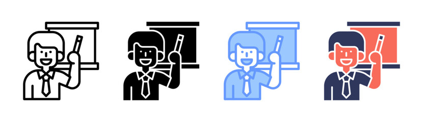 Training Icon Set Multiple Style Collection