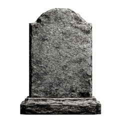Blank Granite Tombstone Isolated Monument