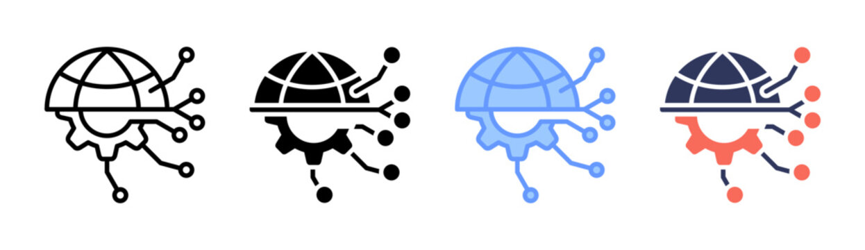 Disruptive Technology Icon Set Multiple Style Collection