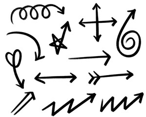 vector illustration of a set of arrows