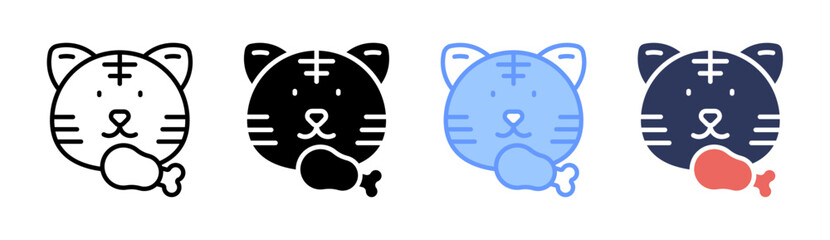 Carnivore Icon Set Multiple Style Collection