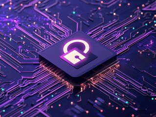 Digital security chip on circuit board