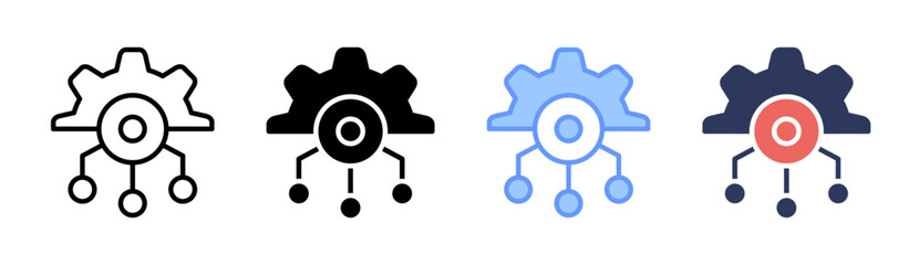 Network Icon Set Multiple Style Collection