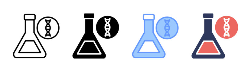 Biotech Lab Icon Set Multiple Style Collection