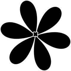 Fototapeta premium Black color six petal flower