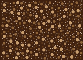 Obraz premium Brown and Beige Polka Dot Pattern on a Dark Background