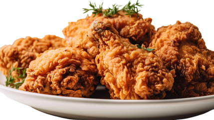 Crispy fried chicken pieces on a plate (1)
