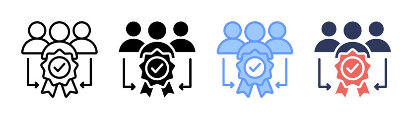 Eligibility Icon Set Multiple Style Collection