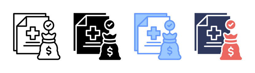 Claim Icon Set Multiple Style Collection