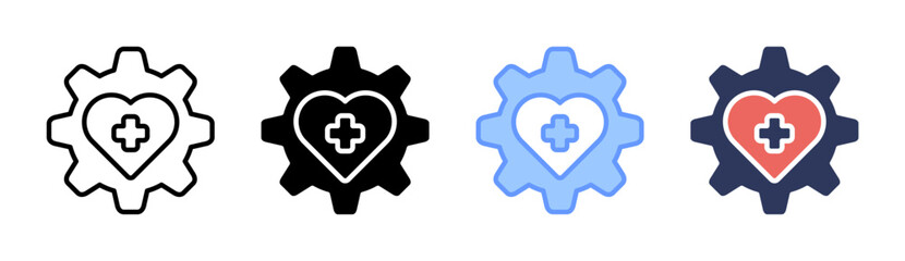 Obraz premium Medicare Icon Set Multiple Style Collection