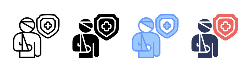 Outpatient Icon Set Multiple Style Collection