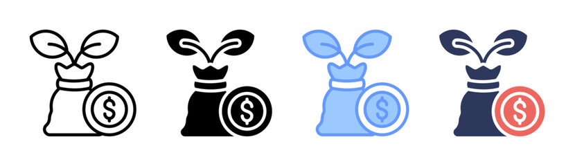 Investment Icon Set Multiple Style Collection