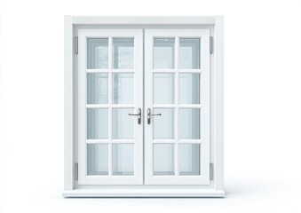 White double-hung window with divided panes