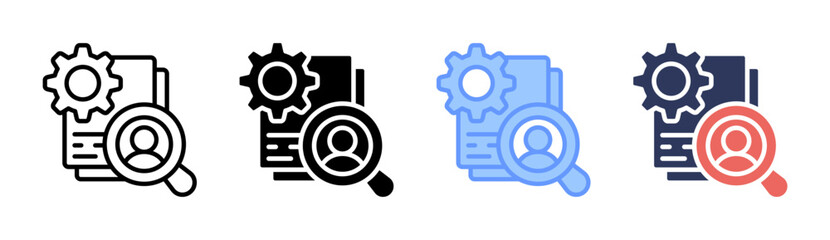 Career Management Icon Set Multiple Style Collection