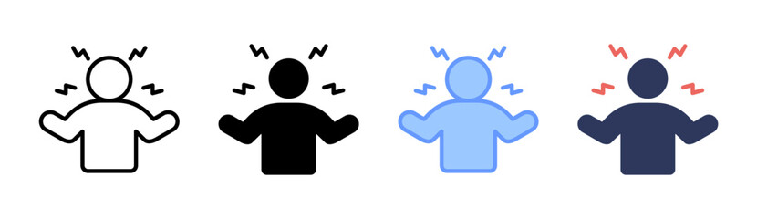 Stress Management Icon Set Multiple Style Collection