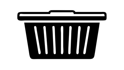Grooved cylindrical trash receptacle on white background trash can garbage bin