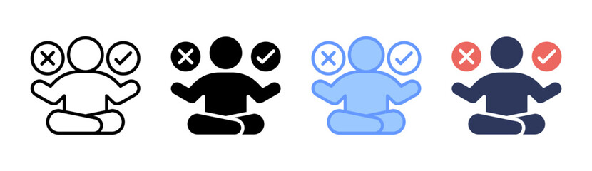 Decision Making Icon Set Multiple Style Collection