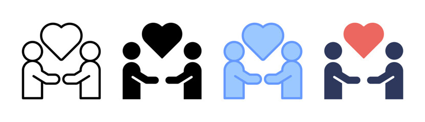Relationship Icon Set Multiple Style Collection