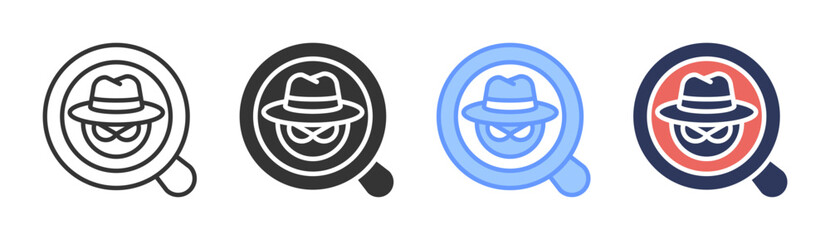 Criminal Investigation Icon Set Multiple Style Collection
