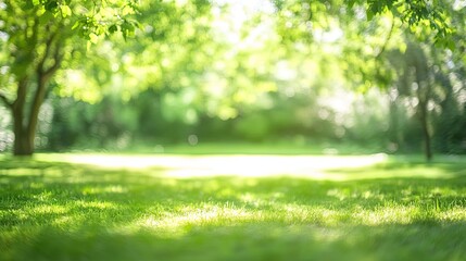Green grass sunlight bokeh nature background