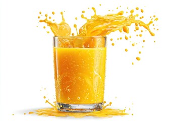 Orange juice splashing from a glass (3)