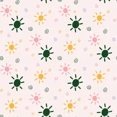 Cute Sun Seamless Pattern – Playful Summer Design © Hanin