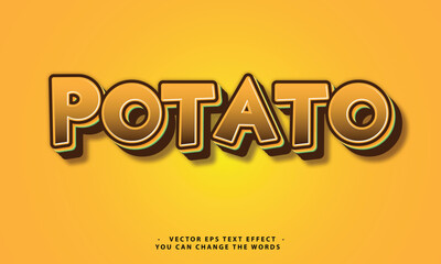 potato text with effect illustration