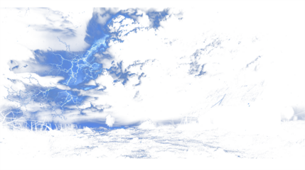 Transparent background with electric blue lightning arc