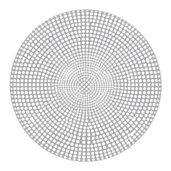 Abstract geometric design with circular pattern and perforated holes, modern artistic style