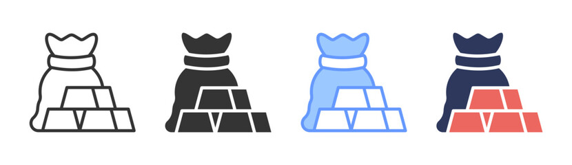 Wealth Reserve Icon Set Multiple Style Collection