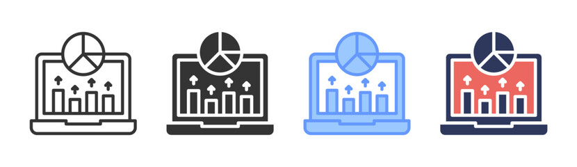 Market Analytics Icon Set Multiple Style Collection