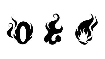 Abstract Black Swirls shape