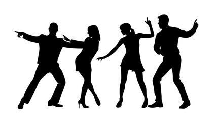 Black Silhouette of a Dog animal