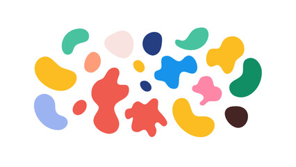 Colorful Organic Shapes Scattered abstract blob