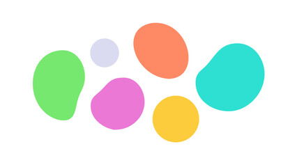 Colorful rounded shapes abstract pattern background
