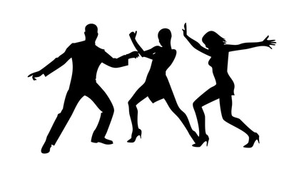 Couple dancing salsa latin dance