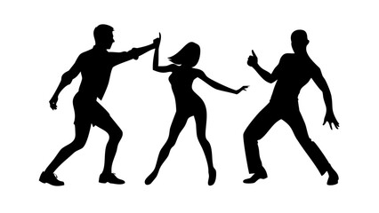 Couple dancing salsa latin dance movement