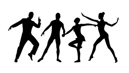 Couple embracing with transparent background silhouette