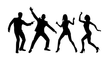Diverse group of people dancing joyfully celebration