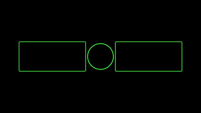 Neon Green End Screen Elements on Black Background YouTube video