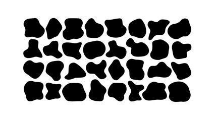 Irregular Black Alphabet A Shapes letter a irregular shapes